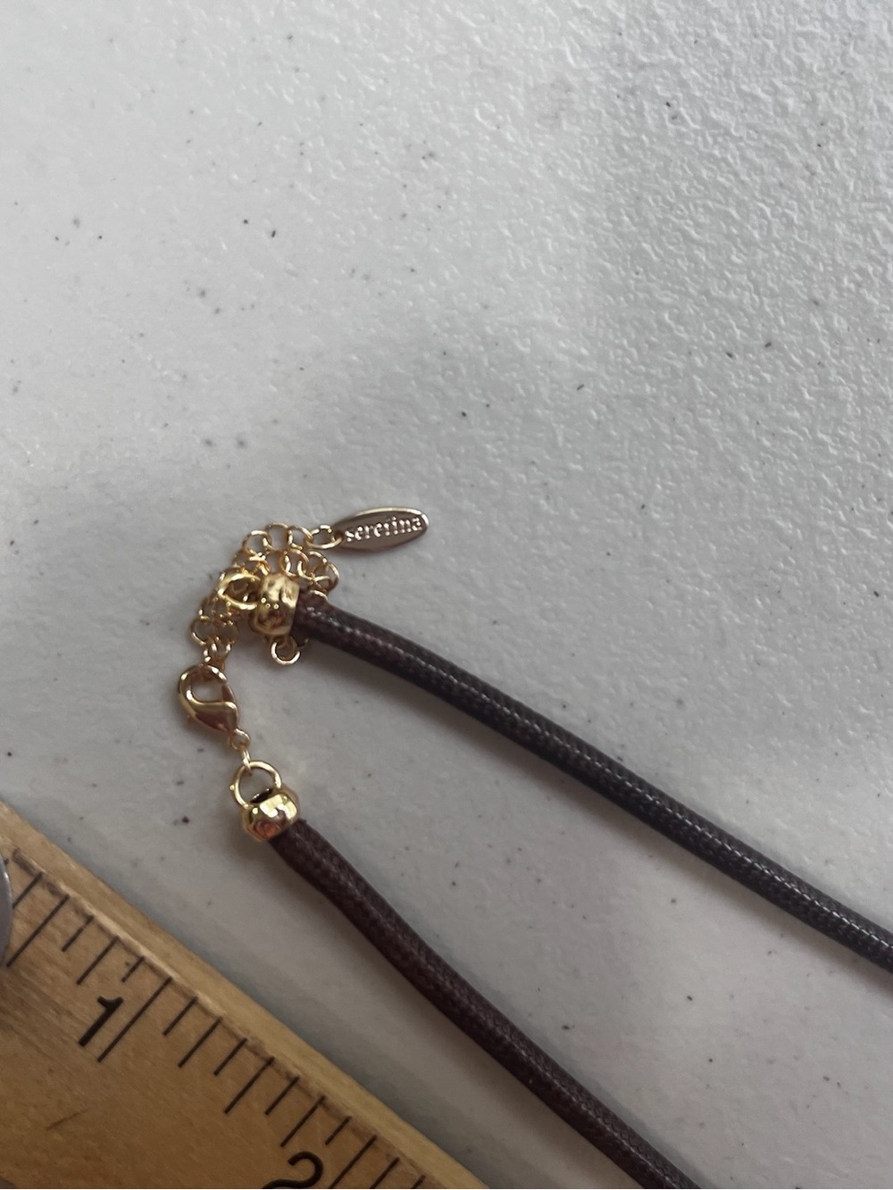 Anthropologie Brown heart Pendant Cord Statement Necklace - Picture 4 of 5